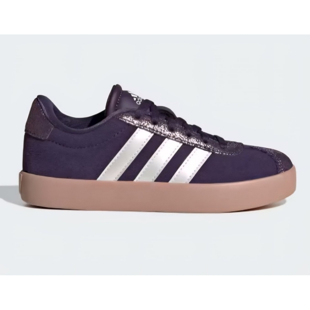 Adidas Girls Purple VL Court 3.0 Size 5 Youth New JS3485